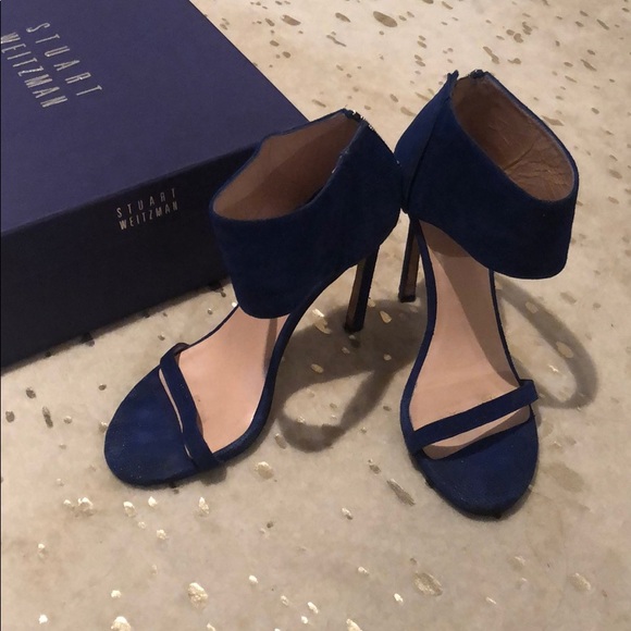 stuart weitzman blue heels